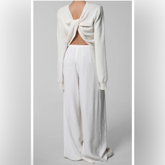 NWT The Frankie Shop Sloane Wide Leg Trousers Size L - Picture 6 of 15